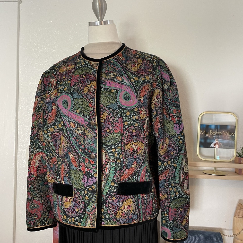 Vintage Paris Women's Blazer Jacket Quilt size‎